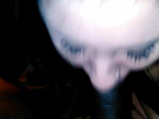 Nasty Amateur Interracial Blowjob Slut Devours Massive Black Cock Deep