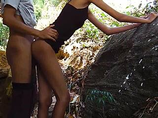 skinny sri lankan wife sneaks outdoor public fuck with bangladeshi neighbor's narrow ass shaking