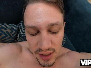 Vip4k. Two Russian Beauties Share Guy with Epic Rimjobs