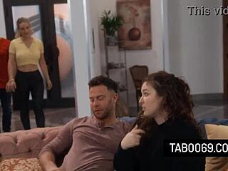 stepfamily foursome explodes with leana lovings and bunny madison