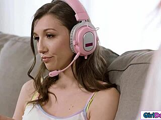 Stepmom Tickles Petite Shaved Pussy Till Young Squirts in Shorts Lesbian Toys