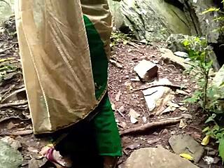 stepsis bent over for quick jungle fuck on family vacation - risky?