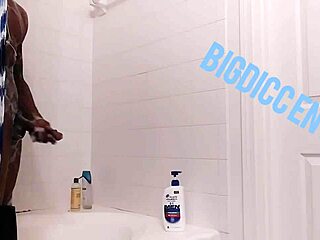 slow strokes in the steamy shower before the clock ticks too far