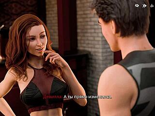 Heart-pounding yoga aftermath turns into wild bar counter sex with monster cock russian moans