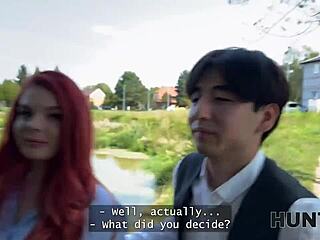 redhead whore flashes tits cheating publicly?