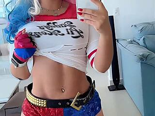 emanuelly raquel as harley quinn gives hot joi?
