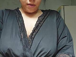 brazilian bbw beach beauty with huge natural tits cooking