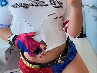 emanuelly raquel as harley quinn gives hot joi?
