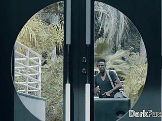 Yoga babe Bridgette B takes black masseur's monster cock deep