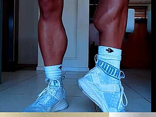 fbb's ripped calves flex in bodybuilder tease!