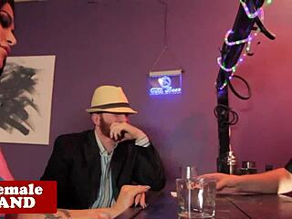 Tgirl lapdances then bareback assfucked cumshot