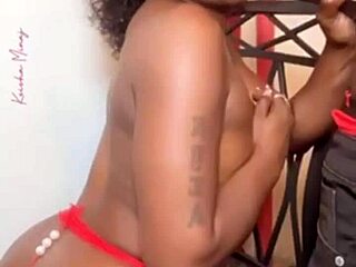 keisha minaj sucks stepbro's big black cock pov cumshot