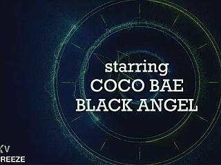 coco bae frozen while horny brunette licks and fucks her wet