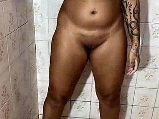Hidden cam catches latina pissing and masturbating hard