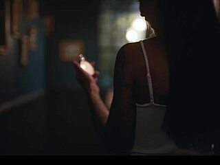 coco bae frozen while horny brunette licks and fucks her wet