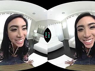 ember snow toys her tight asian pussy like crazy