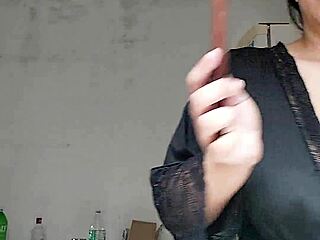 brazilian bbw beach beauty with huge natural tits cooking