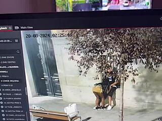 she sneaks public penis kisses outdoors for thrilling risky thrills