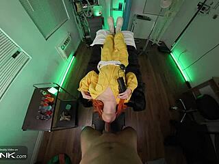 vr tmnt cosplay april o'neil redhead deep reverse blowjob rides leo huge monster cock pt 1