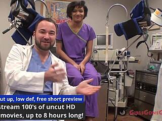 jackie banes squirts hard fingering shaved pussy backstage as nurse patient