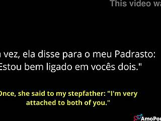 a meia-irmã do padrasto me flagrou fodendo e riu chamando de vadia na cama