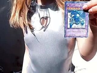 bonneyuwu flaunts her cute body in cosplay cards outside