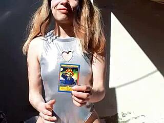bonneyuwu flaunts her cute body in cosplay cards outside