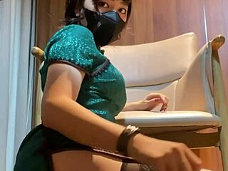 Black silk footjob seduction under mahjong table