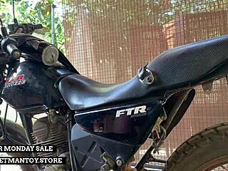 Man Straps Monster Rocketman Toy To Motorbike For Shaking Orgasm