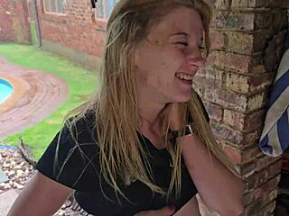 hey, hot 18yo gets fucked outdoors in thunderstorm!