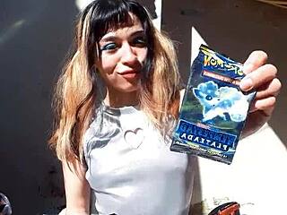 bonneyuwu flaunts her cute body in cosplay cards outside