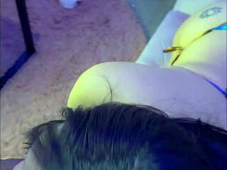 Thick Asian Slut's Big Tits Cum-Covered in Doggystyle Pound