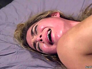 Blonde Bound Gagged Choked Banged by Monster Cocks