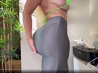 wanna spank this big ass blondie in leggings?