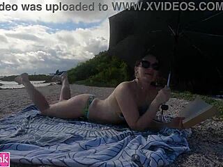 What if your girlfriend stripped nude on a busy public beach for everyone?