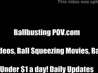 two bitches crush your balls with ruthless femdom kicks