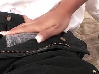 Rhianna's Horny Face Cums Hard From Old Man Monster Cock