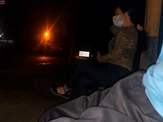 i risked flashing my cock at bus stop babe and she sucked hard
