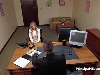 Milf's Deep Pussy Drilling On Head Teacher's Desk By Monster Cock