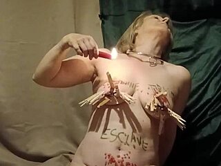 my slave self-session clamps candles insults wild