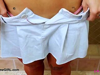 Mesmerizing Blonde Model Casting Strips for Daddy's Sensual Shower Photoshoot Tease
