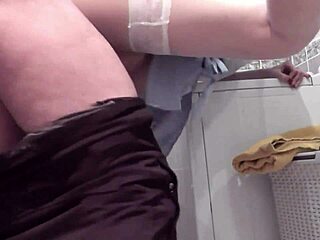 he fucks my wife doggystyle on the washer... creampie finish after shower!