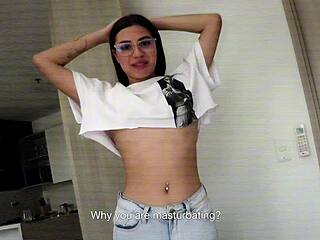 i'm sharing my latina stepsis's tight pussy with stepdad's big white cock in taboo 3some
