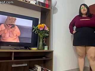 Bbw Milf Isabelle Myers Strokes and Fingers Stepson's Cock Tease