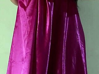 bali girl squirts hard fingering wet pussy in purple silk dress