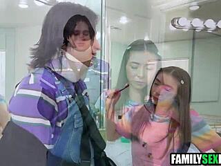 Stepsister's Tender Care for Injured Stepbro and Dad