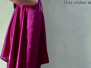 bali girl squirts hard fingering wet pussy in purple silk dress