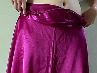 bali girl squirts hard fingering wet pussy in purple silk dress