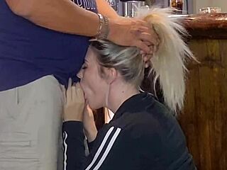 cutie blonde teen bends over begging for my big cock creampie