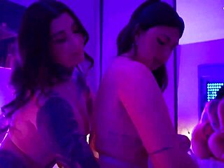 two hot brunettes sucking wet pussies